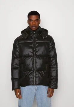 YOURTURN Short Shiny PufferParkaBlack Uomo Cappotti YO122T03O-Q11