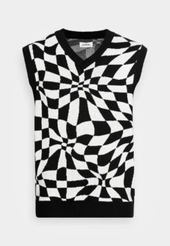 YOURTURN Distorted Check Vest UnisexMaglioneBlack/White Uomo Maglieria YO12100NE-Q11 -Yourturn 0c905aaa1f764777bb0751bb5f4242ae scaled
