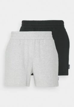 YOURTURN 2 Pack UnisexShortsBlack/Grey Donna Shorts YO12100L4-Q11