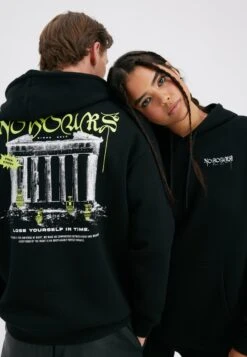 YOURTURN UnisexFelpa Con CappuccioBlack Uomo Maglieria E Felpe YO121016G-Q11