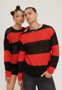 YOURTURN UnisexMaglioneBlack/Red Uomo Maglieria YO122Q053-Q11