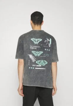 YOURTURN UnisexT-Shirt Con StampaMottled Black Uomo T-shirt E Polo YO1210126-Q11